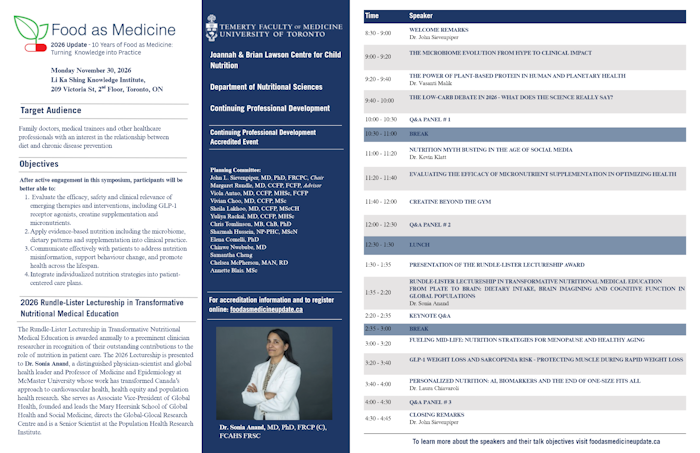 Food As Medicine Update Brochure 2026